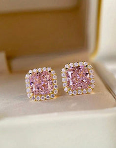 Pink Bella studs