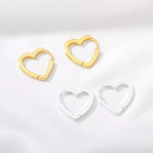 Heart huggie earring