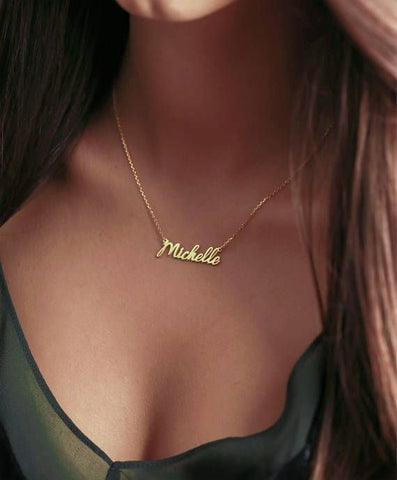 Simple Glam name necklace