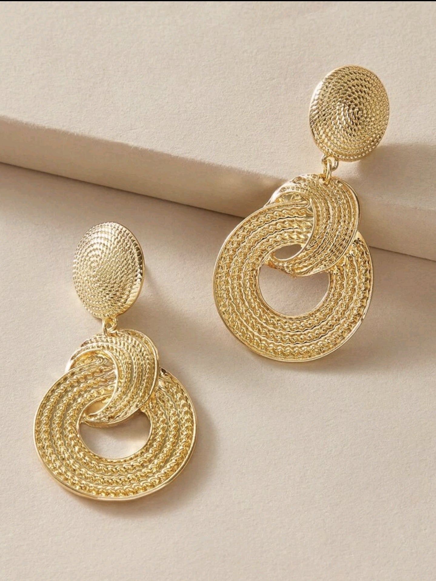 Metallic Golden earrings