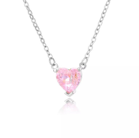 Mini amor pink necklace