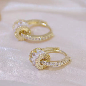 Mini double hoop earrings